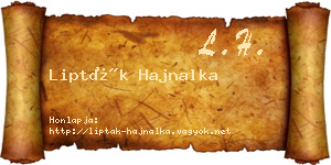 Lipták Hajnalka névjegykártya