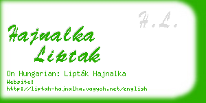 hajnalka liptak business card